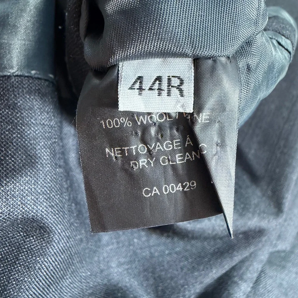 VTG‎ Peter Millar Blazer Men 44R (Fit 40R) Charcoal Grey Quiet Luxury Wool Union